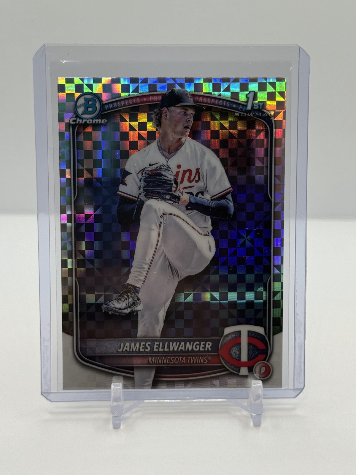 2025 Bowman Draft #BDC-164 James Ellwanger Chrome X-Fractor