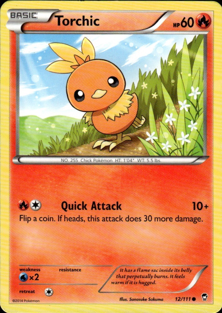 Torchic 12/111 Common Furious Fists Pokemon Moderately Played