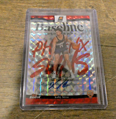 2025-26 Topps Finest Koby Brea Baseline Autographs /5 Red Phoenix Suns Rookie RC