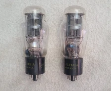 Strong Pair Sylvania 6B4G Twin Flat Black Ladder Plate Bottom [] Getter