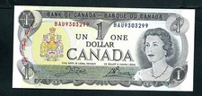 Canada (P85c) 1 Dollar 1973 UNC