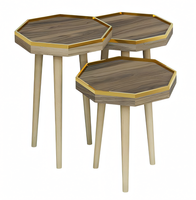 Eleganter Grauer Beistelltisch Aus Holz Im Modernen Stil