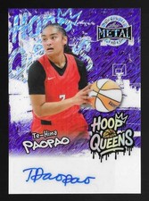 Te-Hina Paopao 2025 Leaf Women Of Sport Autograph Hoop Queens #4/6 Dream WNBA SP