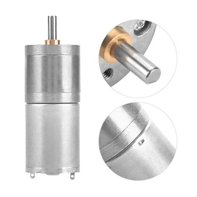 Metal Gear Motor Speed Reduction 25mm DC 5-12V 25GA-370 Large DIY 12V 60RPM