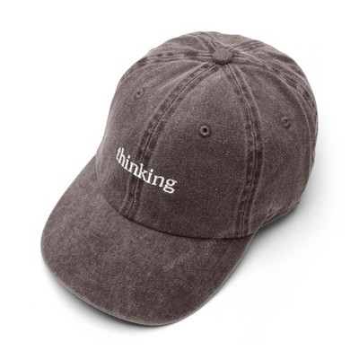 Anthropic Claude Thinking Hat Navy Blue Adjustable Strapback Baseball Cap New