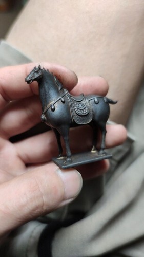 Chinese Old Bronze Copper Statue Hand Carved Horse - Picture 2 of 5