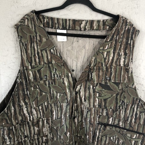 Vintage Camo Vest Mens XL Long Real Tree Hunting BJs USA Made - Picture 2 of 21
