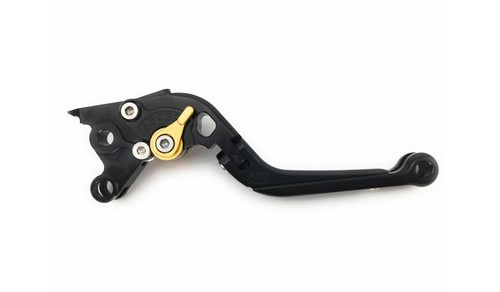 Folding brake levers Ant and Post black gold Suzuki Burgman 400 1999-2002 - Picture 4 of 9