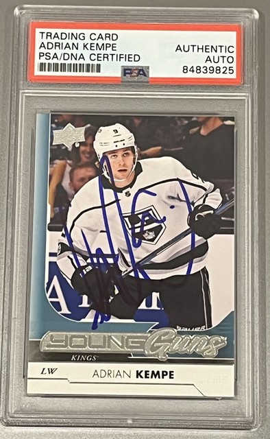 2017-18 Upper Deck Adrian Kempe Signed Young Guns Card #210 PSA DNA Auto