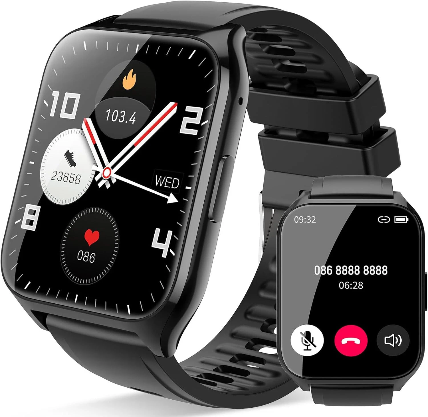 Smart Watch Men Women with Phone Function Wristwatch for iPhone Samsung Huawei