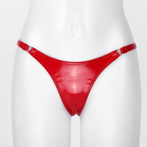 Women's PVC Latex Leather Tangas Thongs G-String Briefs Panties T-back Underwear - Picture 5 of 53