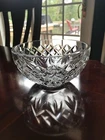 VINTAGE WATERFORD IRISH CUT CRYSTAL DIAMONDS AND FANS BOWL 6" DIAMETER SIGNED
