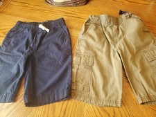 The Childrens Place Boys Shorts Size 10 Khaki,Navy Chino 2 Pair Great Preowned