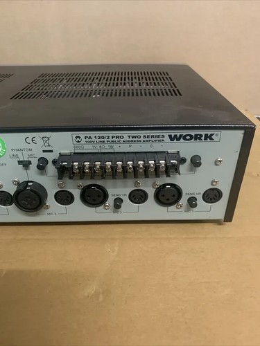 work pa120/2 pro mixer 100v línea amplificador megafonía - Imagen 6 de 7
