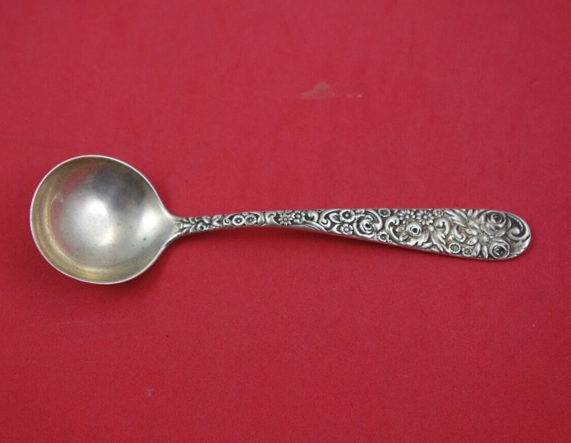 Repousse by Jacobi and Jenkins Sterling Silver Sauce Ladle 5 1/2"
