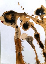 ACEO ORIGINAL ACRYLIC EXPRESSIVE Surreal Figurative contemporary MINIATURE ART