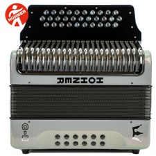 Hohner Corona C-II Next Generation FBE Diatonic Accordion Silver Rainbow Straps