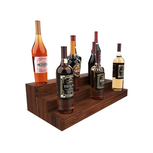 Liquor Bottle Stand - 3 Tier Liquor Bar Bottle Display Shelf 24"