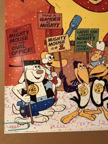 Póster original vintage vintage de Might Mouse for President pin-up 1980 - Imagen 7 de 10