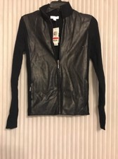 Charter Club Women's Genuine Leather Jacket Black Size Xs Ship N 24h