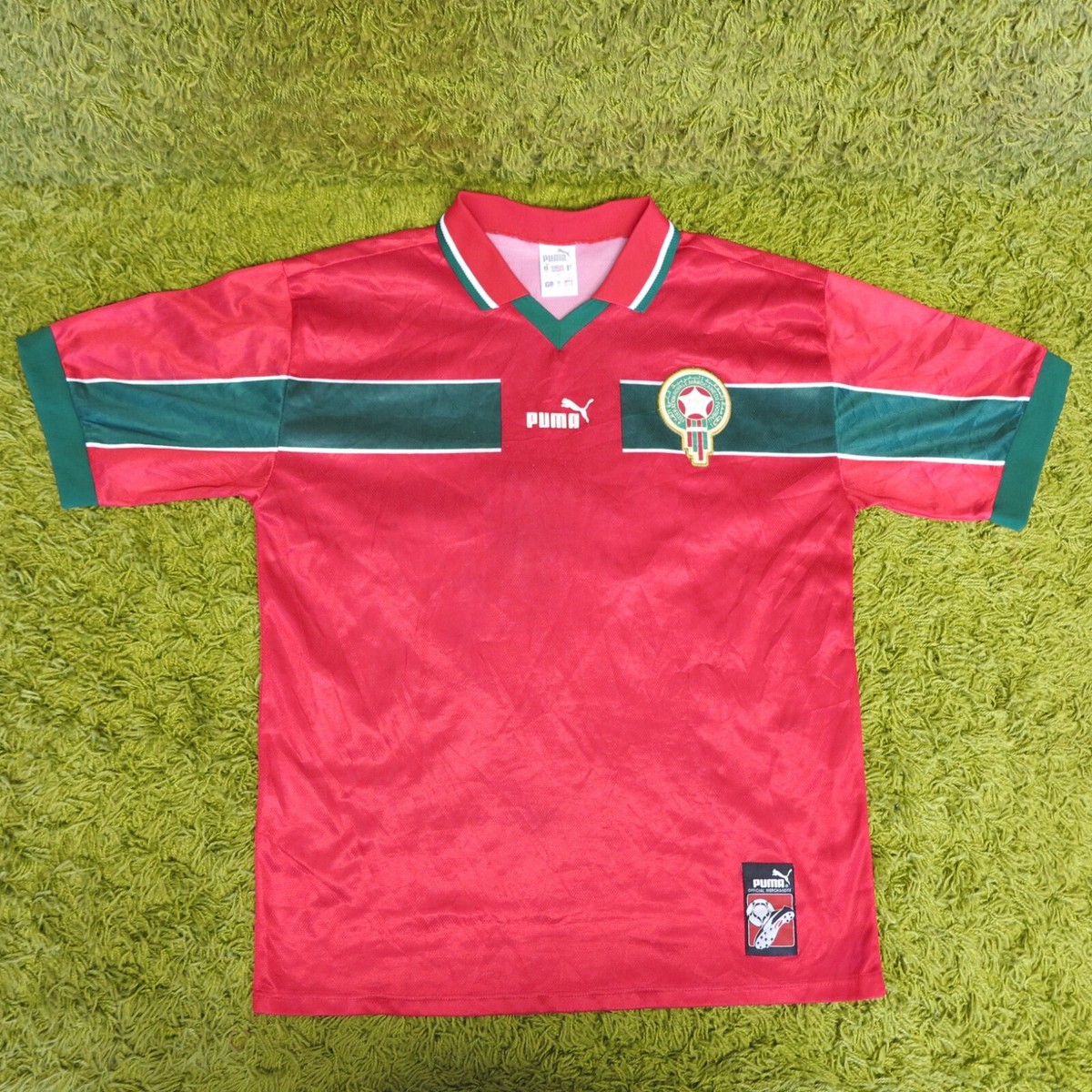 1998-1999 MOROCCO AWAY FOOTBALL SHIRT L 6/10 WORLD CUP TOO RARE | eBay