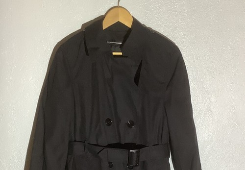 8 R Woman Garrison Collection Black Trench Coat Military Zipout 8405-01-308-8696 - Picture 8 of 11