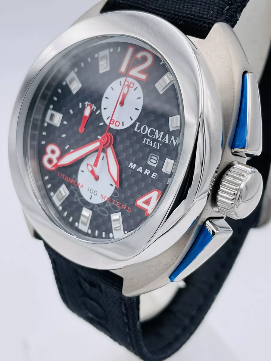 Locman Sea Titanium 47mm 130KK 590 Crono Wr100m Very Discounted Watch New