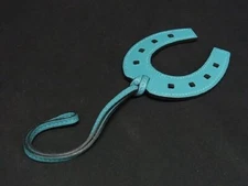  HERMES Paddock Cheval Swift Horseshoe Keychain Blue L22cm Japan [Used]