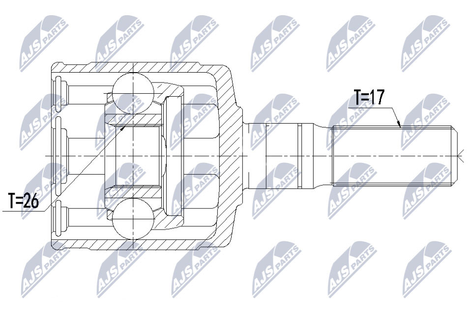 JOINT KIT DRIVE SHAFT NPW-IS-006 FOR ISUZU D-MAX/II/Platform/Chassis 2.5L 4cyl - Image 8