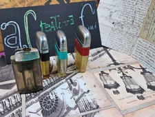 4 Vintage Scripto Vu-Lighters - Different Generations - NoFlame Collector Pieces