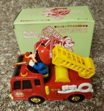 Masudaya of Japan Walt Disney Mickey Mouse Fire Engine Ladder Truck - w/ Box