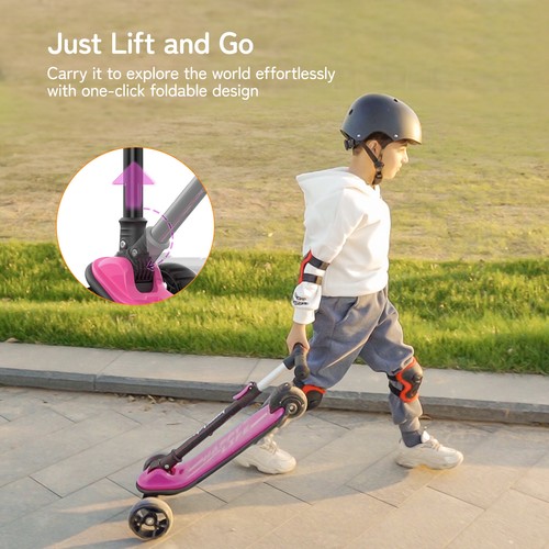 Besrey 3 Wheel Scooter for 2-10 Years Girls and Boys,Toddler Kick Scooters,Pink - Picture 7 of 12
