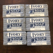 6 VTG 2001 Ivory Soap Bars by Procter & Gamble 4.5 OZ/127g NEW Made in the USA