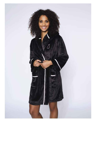 Ann Summers Bunny Fluffy Black Robe 