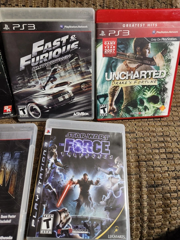 Playstation 3 Ps3 Video Games Lot Bioshock Star Wars Force Doom 3 Complete 5 Lot - Image 3 of 4