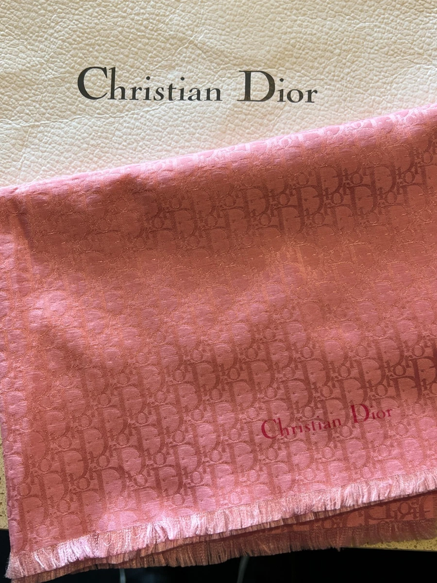 Christian Dior Pink Printed Silk Square Scarf Dior