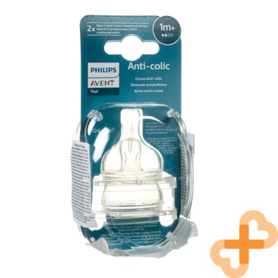 PHILIPS AVENT Anti-Kolik Flaschenaugen Classic+ S, ab 1 Monat, 2 Stk., Slow Flow