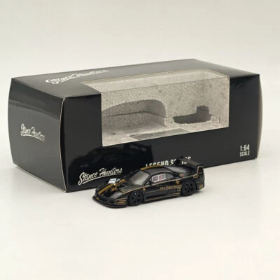 STANCE HUNTERS SH 1/64 Ferrari F40 LM JPS #5 Racing Sports Model Black Diecast Model Car