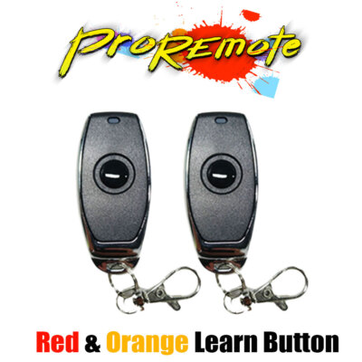 1/2 Garage Door Remote for Chamberlain Liftmaster Red/Orange Learn Button 390mhz