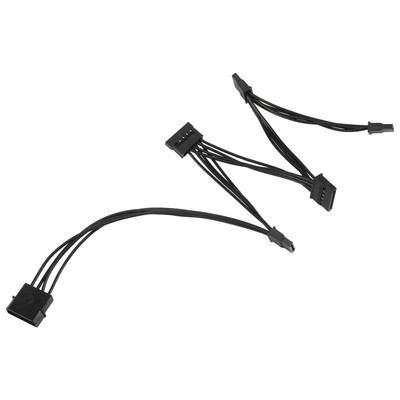 4Pin IDE to 5-Port  Supply Cable 4Pin Molex to Multi SATA Port 18AWG Wire 9635