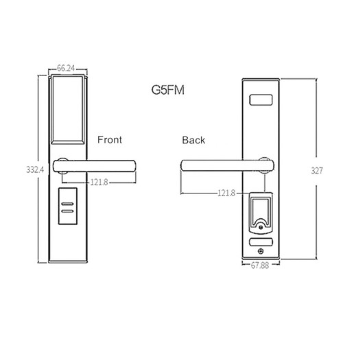 Fingerprint & RF Card Intelligent Lock Mechanical Key/Smart lock /Home lock - Picture 2 of 13
