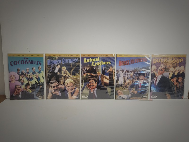 Marx Brothers 5 Movie DVD Lot Coconuts Duck Soup Monkey Business Horsefeathers