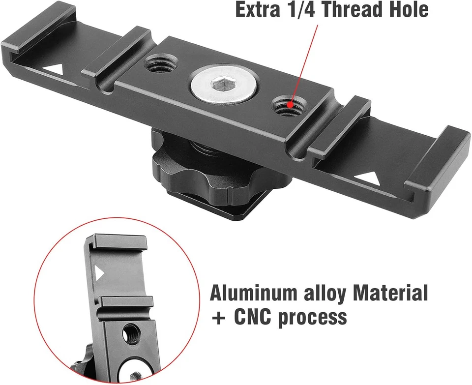 Soporte de montaje de zapata fría doble, barra de extensión de zapata caliente doble Chromlives, zapata fría Mo Foto 4 de 4