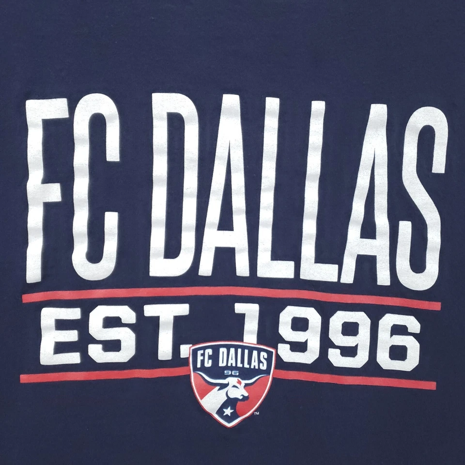 Camisa Pullover Junk Food FC Dallas Hombre XL Azul Manga Larga Rendimiento Cuello Redondo Foto 4 de 4