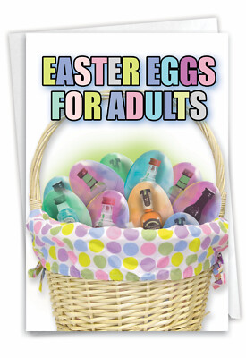 C1346EAG Easter Card: Adult Egg Hunt Easter Funny Greeting Card w/ Envelope