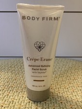 Body Firm Crepe Erase Advanced Refining Facial Scrub w/trufirm 6 oz new