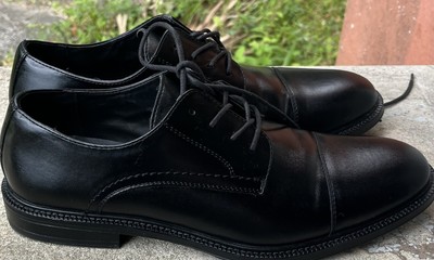 Stafford Classico Black Cap Toe Oxford Dress Shoes -Men display picture 1