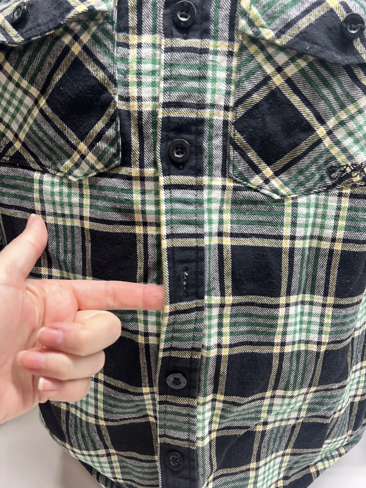 Franela abotonada forrada de vellón suave gruesa a cuadros Ezequiel Foto 3 de 4