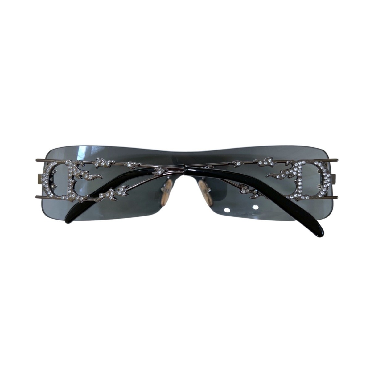 Dior by Galliano Fire Sunglasses Rimless Crystals