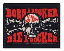 UK Subs Born a Rocker Die a Rocker Sew-on Patch 1977 Punk Rockers